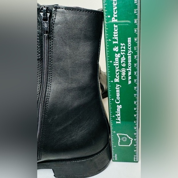 NEW Emanuele Crasto Women’s Double Buckle Moto  Black Leather Boots Size 8 / 39 - Picture 12 of 12